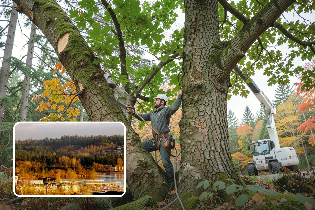 Diseased tree removal in Kenmore, King County, WA - Removes safety hazards and reduces liability