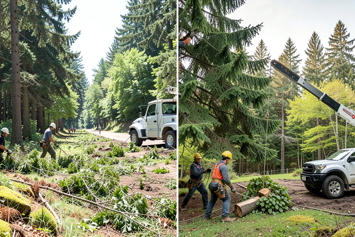 Diseased tree removal in Kenmore, King County, WA - On-site assessment and hazard evaluation