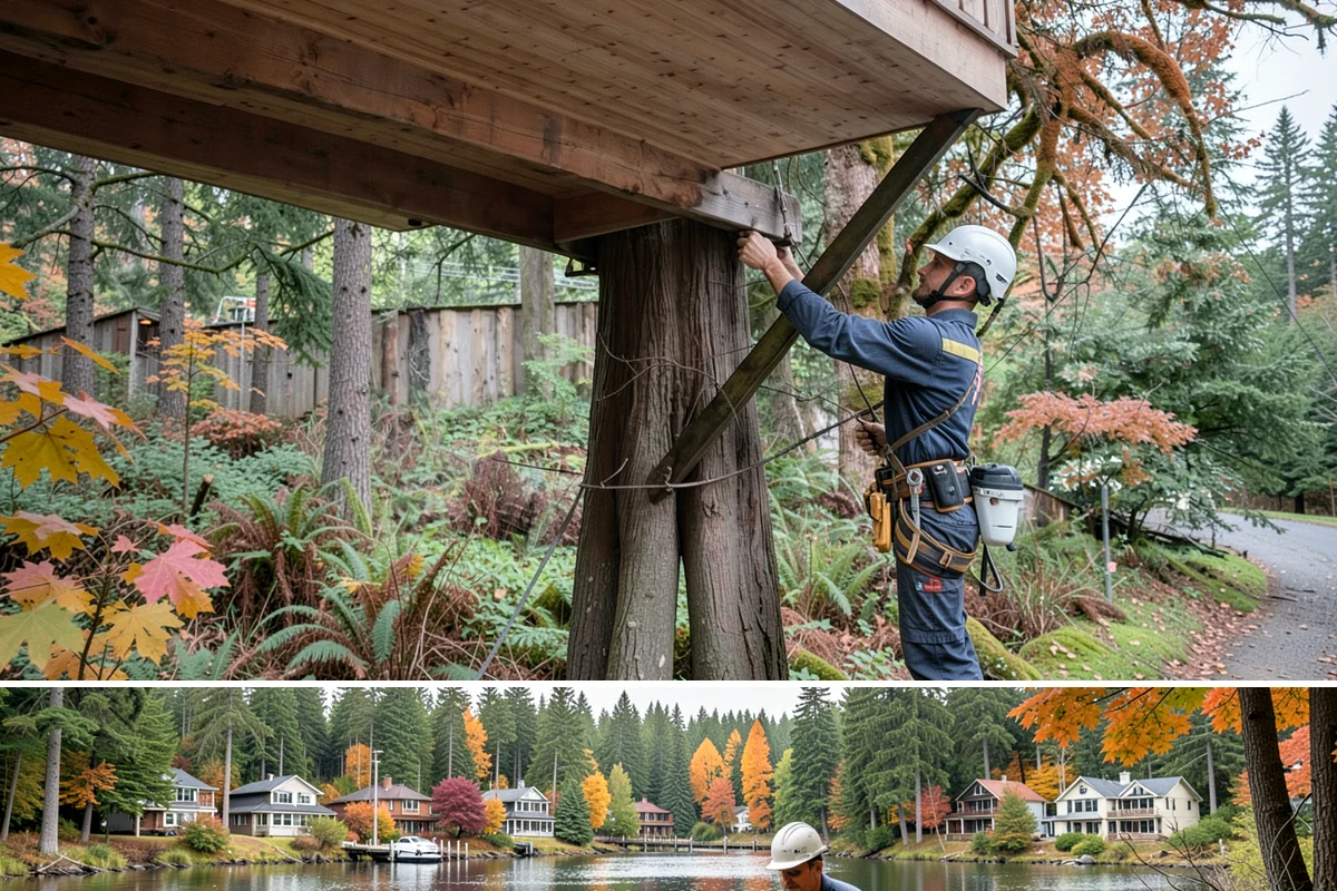 Diseased tree removal in La Conner, Skagit County, WA - Work can be performed year-round in the Puget Sound climate but requires extra caution during wet seasons due to slippery...