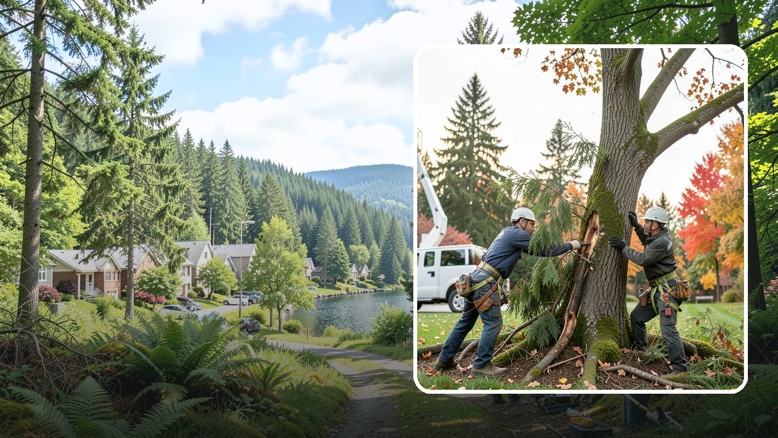 Diseased tree removal in Lake Forest Park, King County, WA - The removal of trees affected by disease beyond recovery.