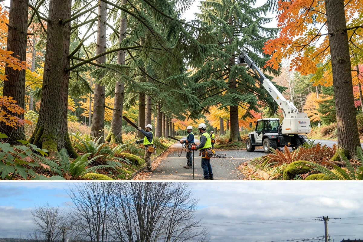 Diseased tree removal in Langley, Island County, WA - Work can be performed year-round in the Puget Sound climate but requires extra caution during wet seasons due to slippery...