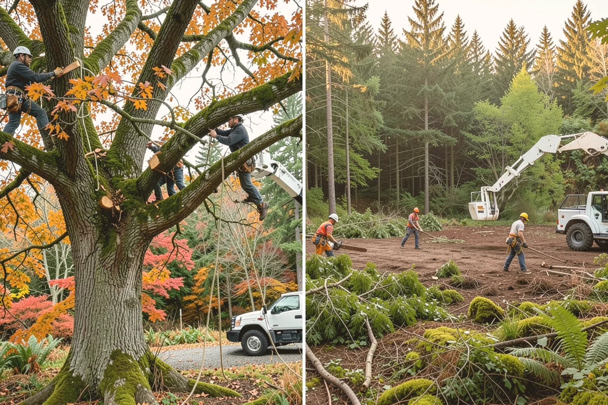 Diseased tree removal in Milton, King County, WA - On-site assessment and hazard evaluation