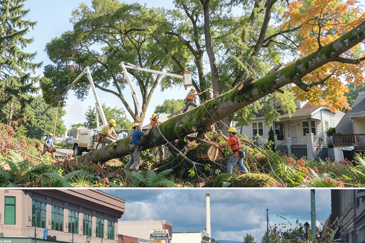 Diseased tree removal in Monroe, Snohomish County, WA - Work can be performed year-round in the Puget Sound climate but requires extra caution during wet seasons due to slippery...