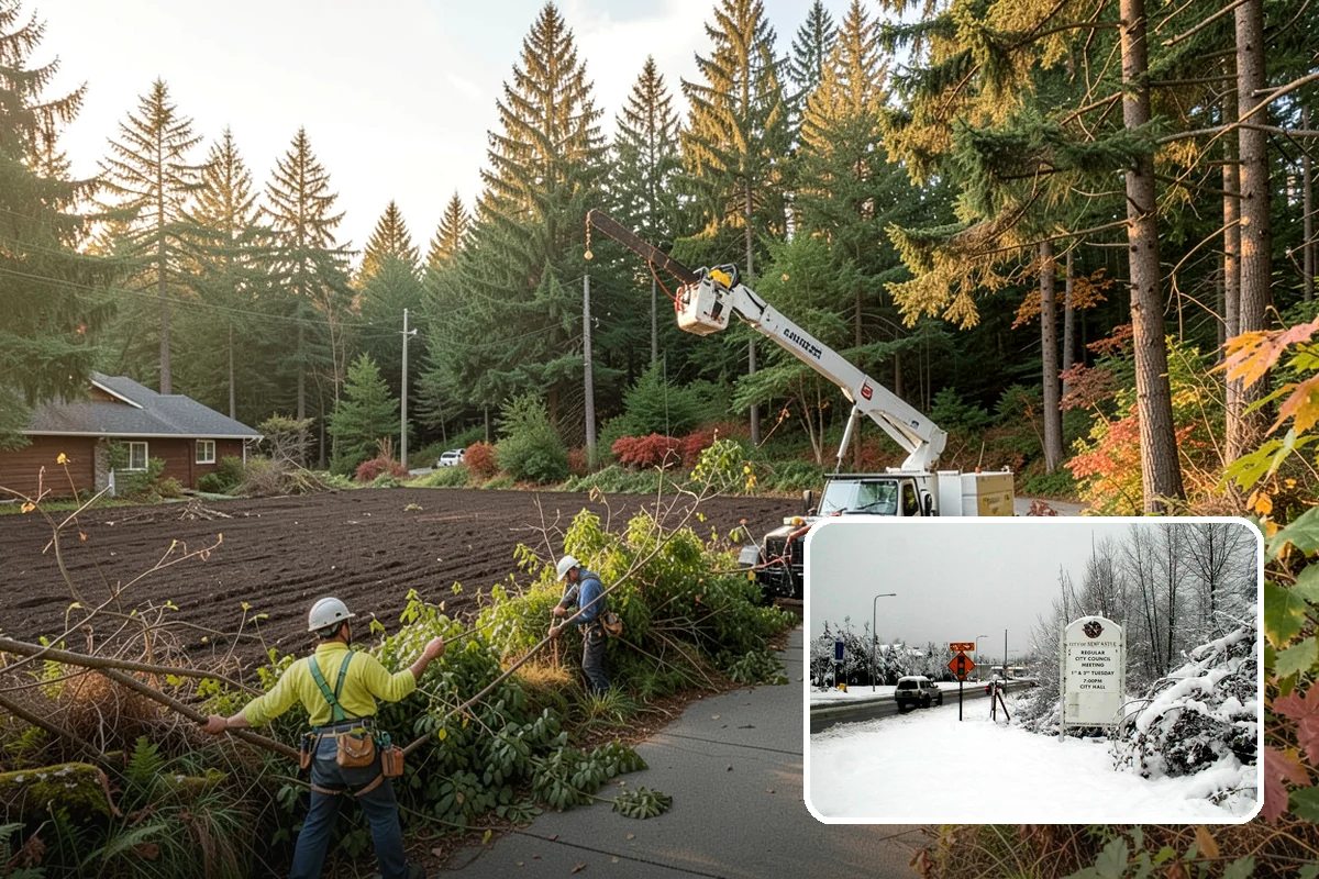 Diseased tree removal in Newcastle, King County, WA - Removes safety hazards and reduces liability