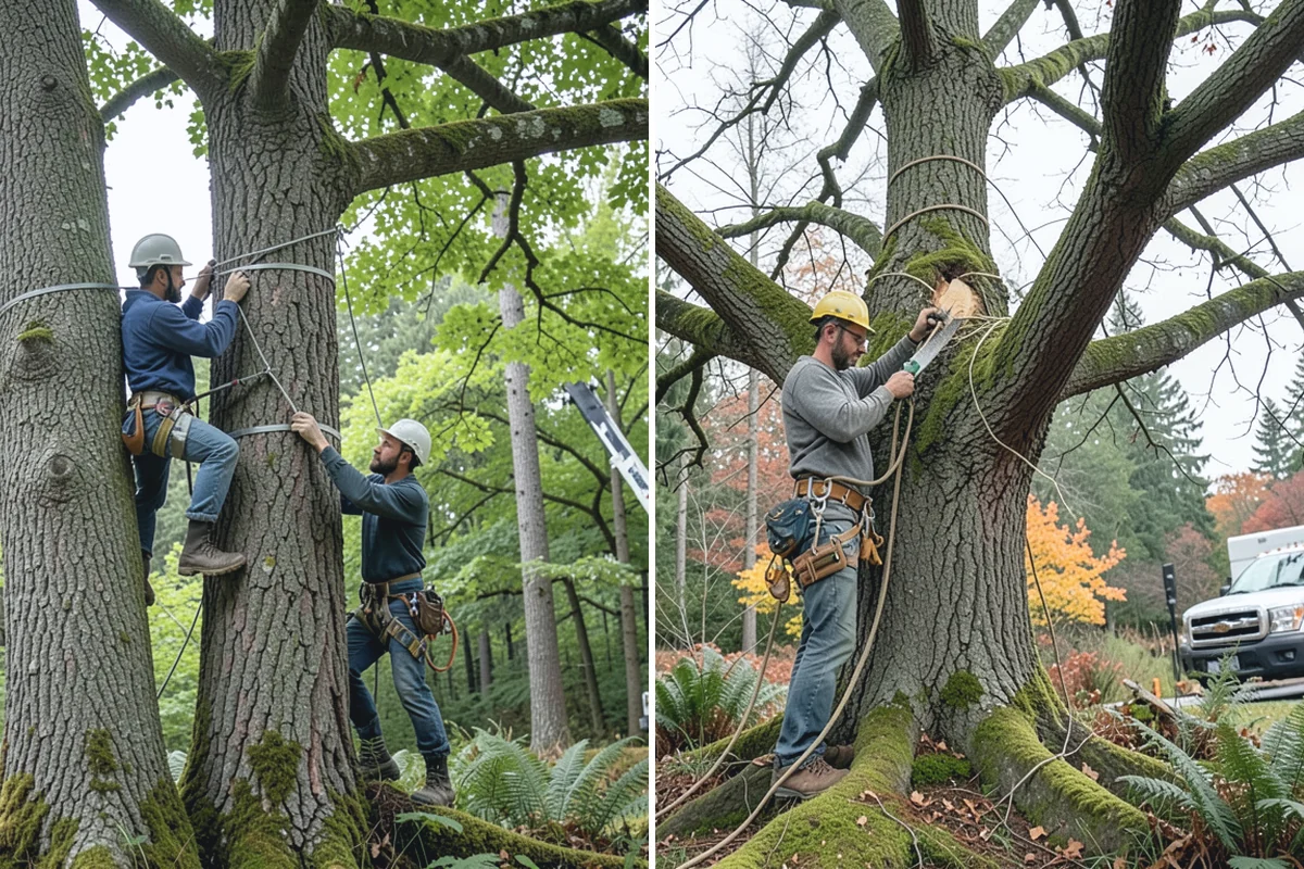 Diseased tree removal in Roy, Pierce County, WA - On-site assessment and hazard evaluation