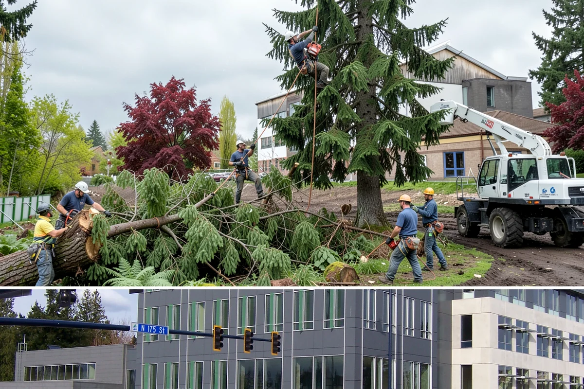 Diseased tree removal in Shoreline, King County, WA - Work can be performed year-round in the Puget Sound climate but requires extra caution during wet seasons due to slippery...