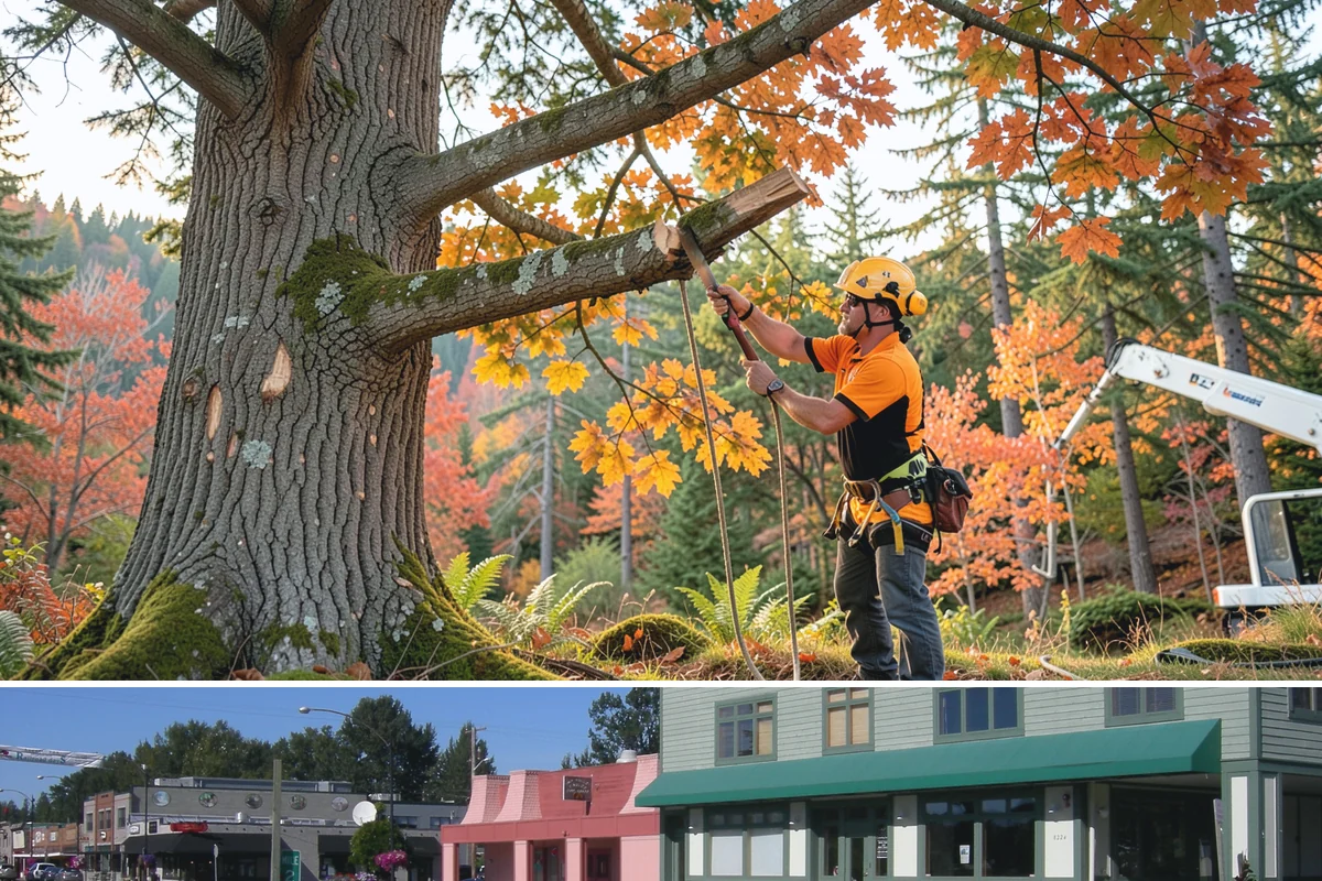 Diseased tree removal in Snoqualmie, King County, WA - Work can be performed year-round in the Puget Sound climate but requires extra caution during wet seasons due to slippery...