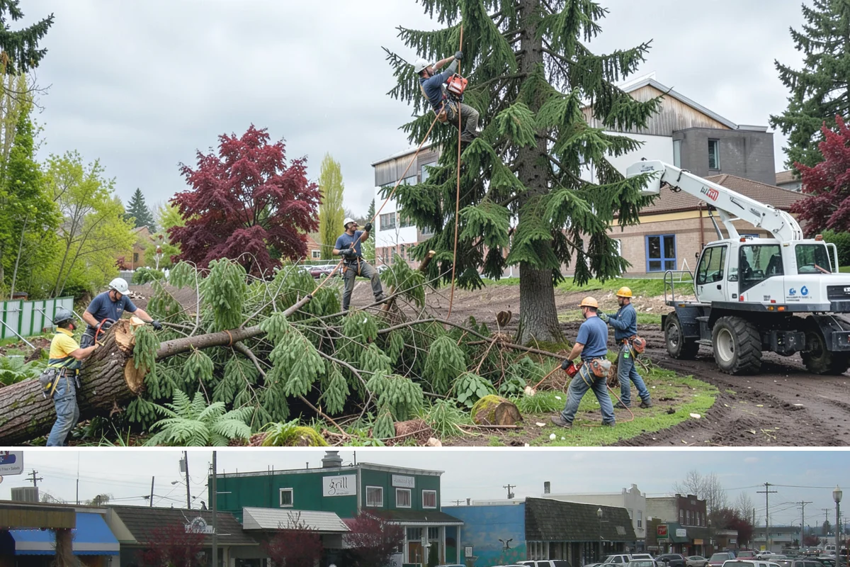 Diseased tree removal in Stanwood, Snohomish County, WA - Work can be performed year-round in the Puget Sound climate but requires extra caution during wet seasons due to slippery...