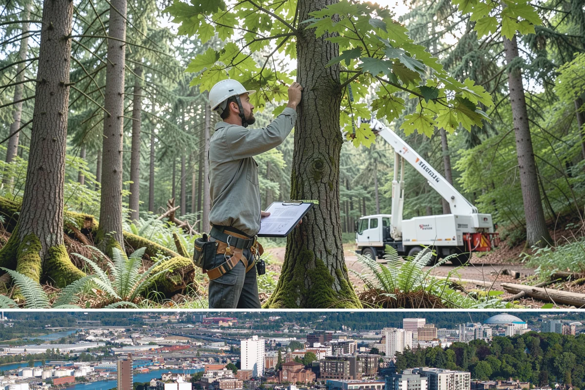 Diseased tree removal in Tacoma, Pierce County, WA - Work can be performed year-round in the Puget Sound climate but requires extra caution during wet seasons due to slippery...