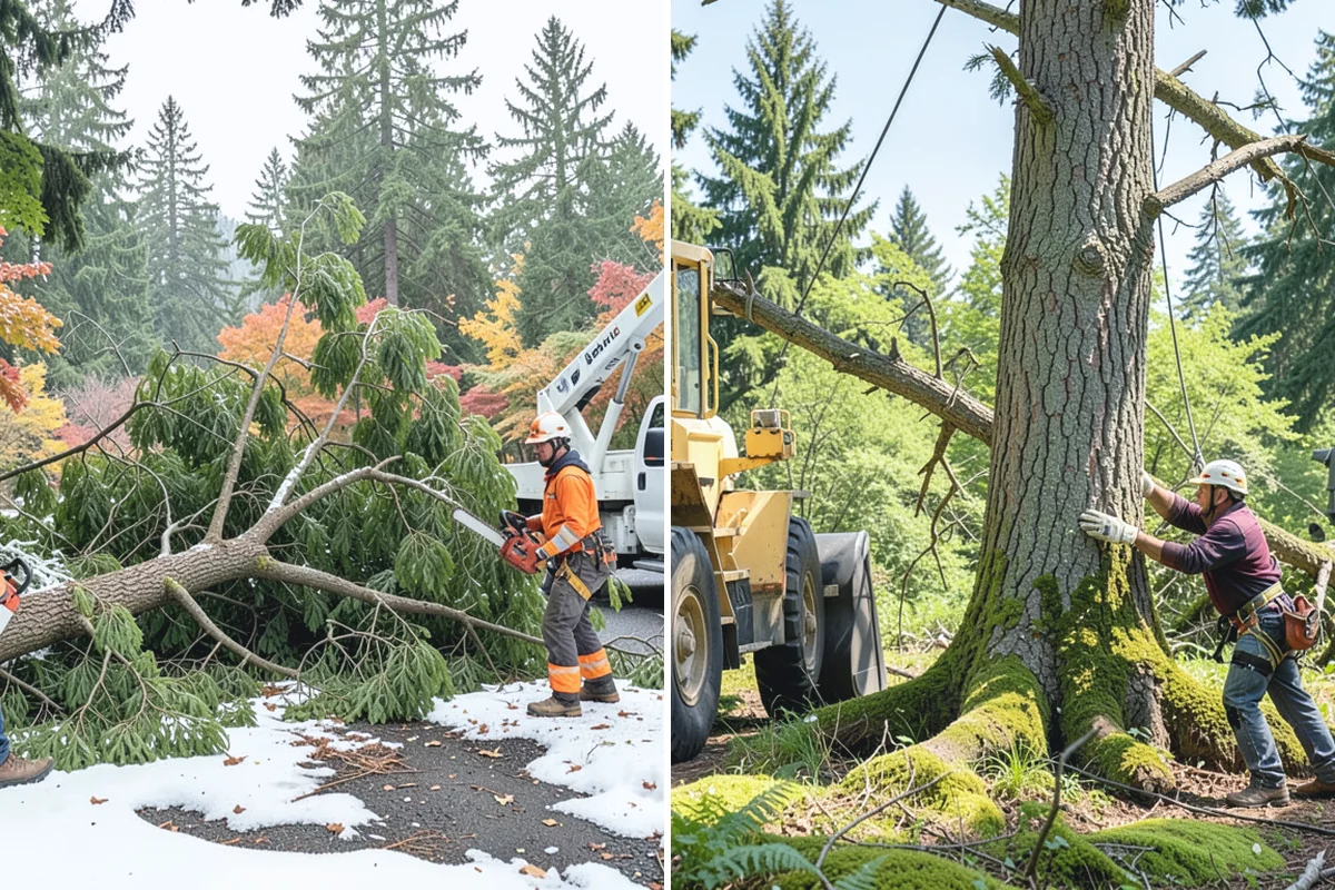 Diseased tree removal in Wilkeson, Pierce County, WA - On-site assessment and hazard evaluation