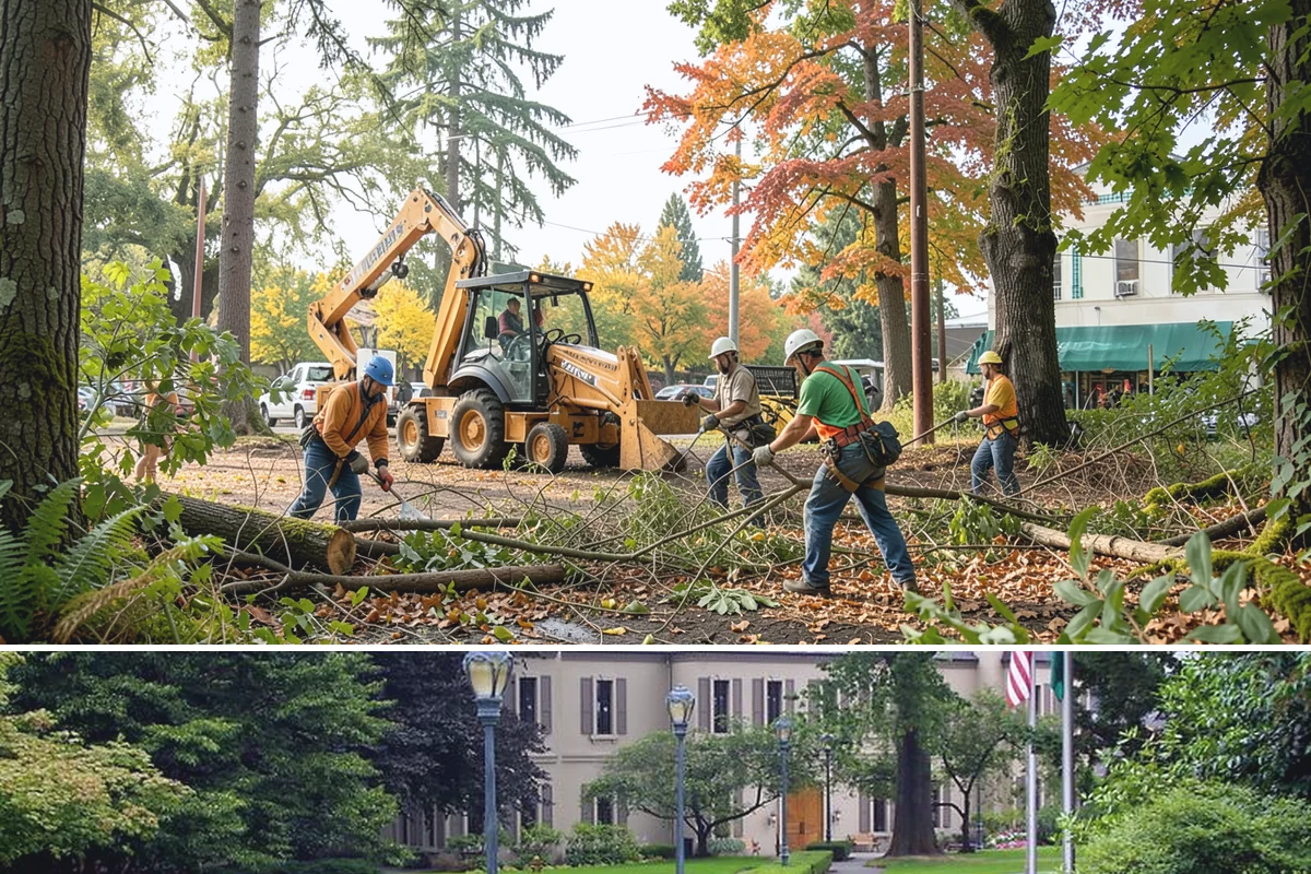 Diseased tree removal in Woodinville, King County, WA - Work can be performed year-round in the Puget Sound climate but requires extra caution during wet seasons due to slippery...