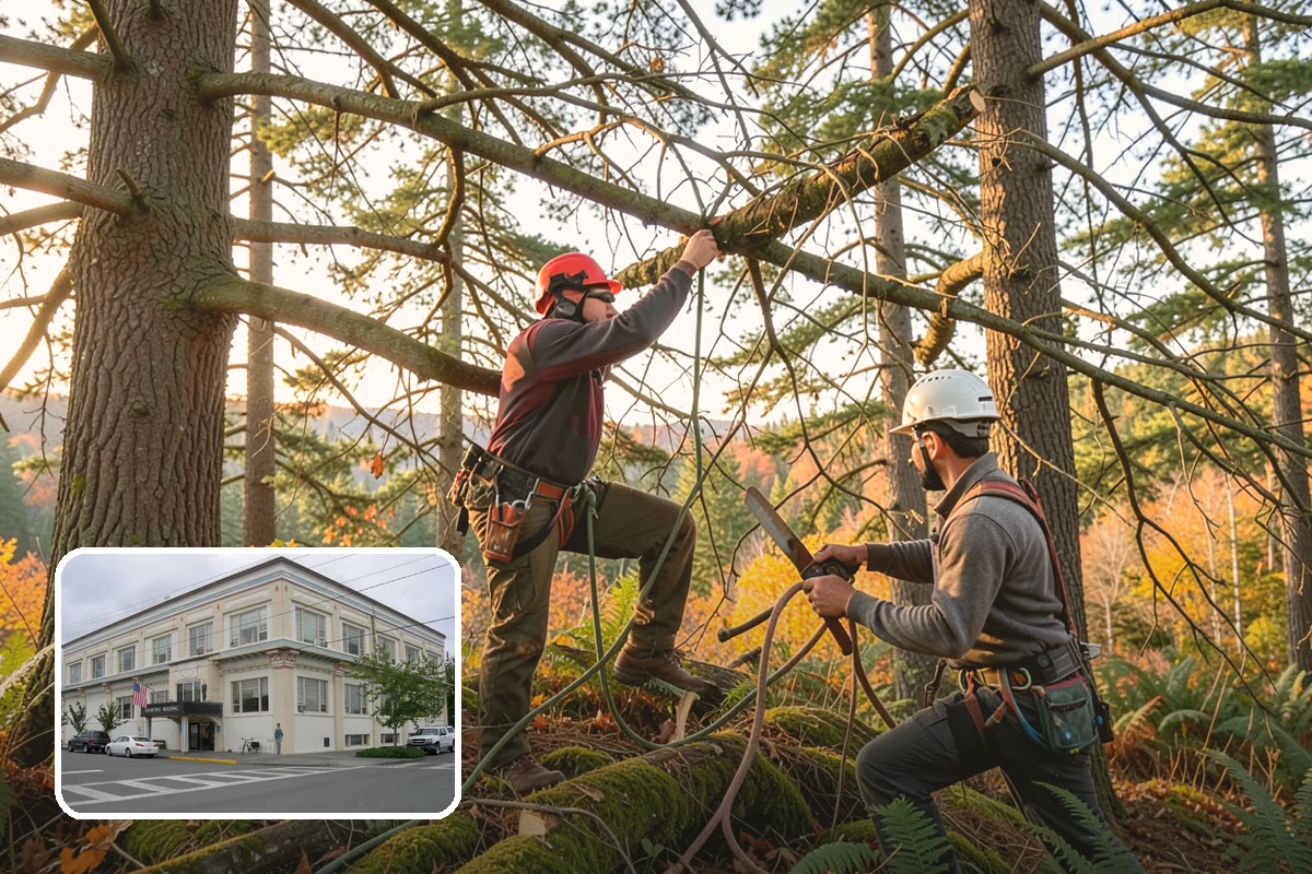 Driveway clearance pruning in Anacortes, Skagit County, WA - Improves tree structure, health, and appearance