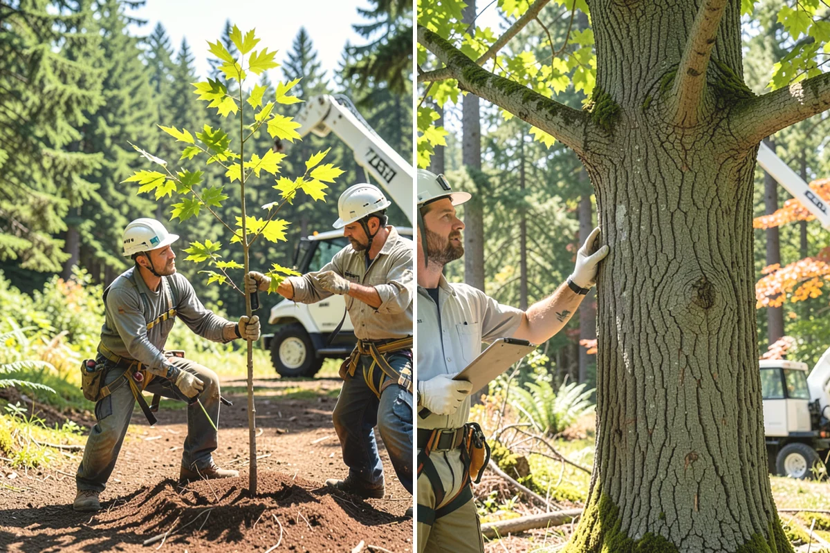 Driveway clearance pruning in Anacortes, Skagit County, WA - Assess canopy condition and pruning objectives