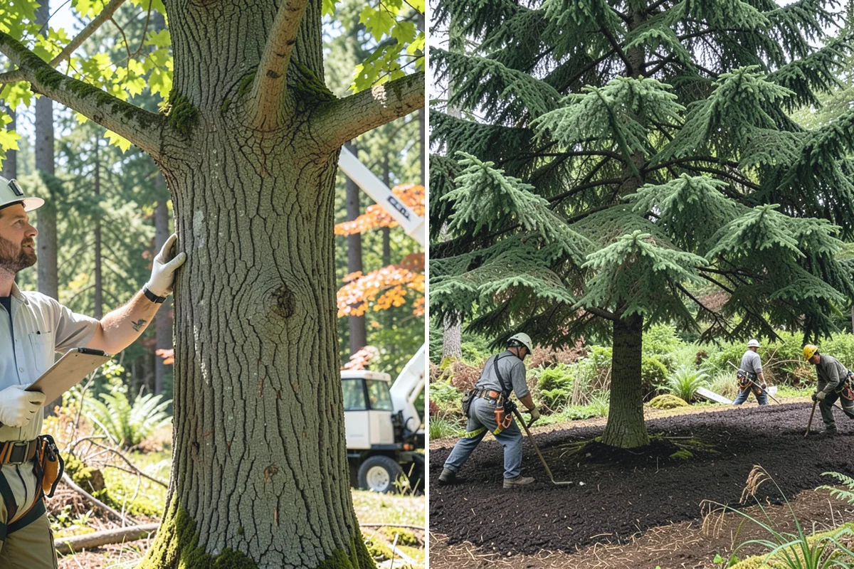 Driveway clearance pruning in Auburn, King County, WA - Assess canopy condition and pruning objectives