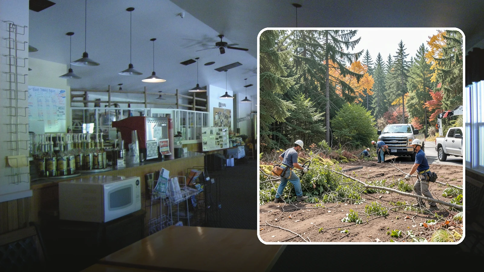 Driveway clearance pruning in Black Diamond, King County, WA - Pruning to provide vertical and side clearance over driveways.