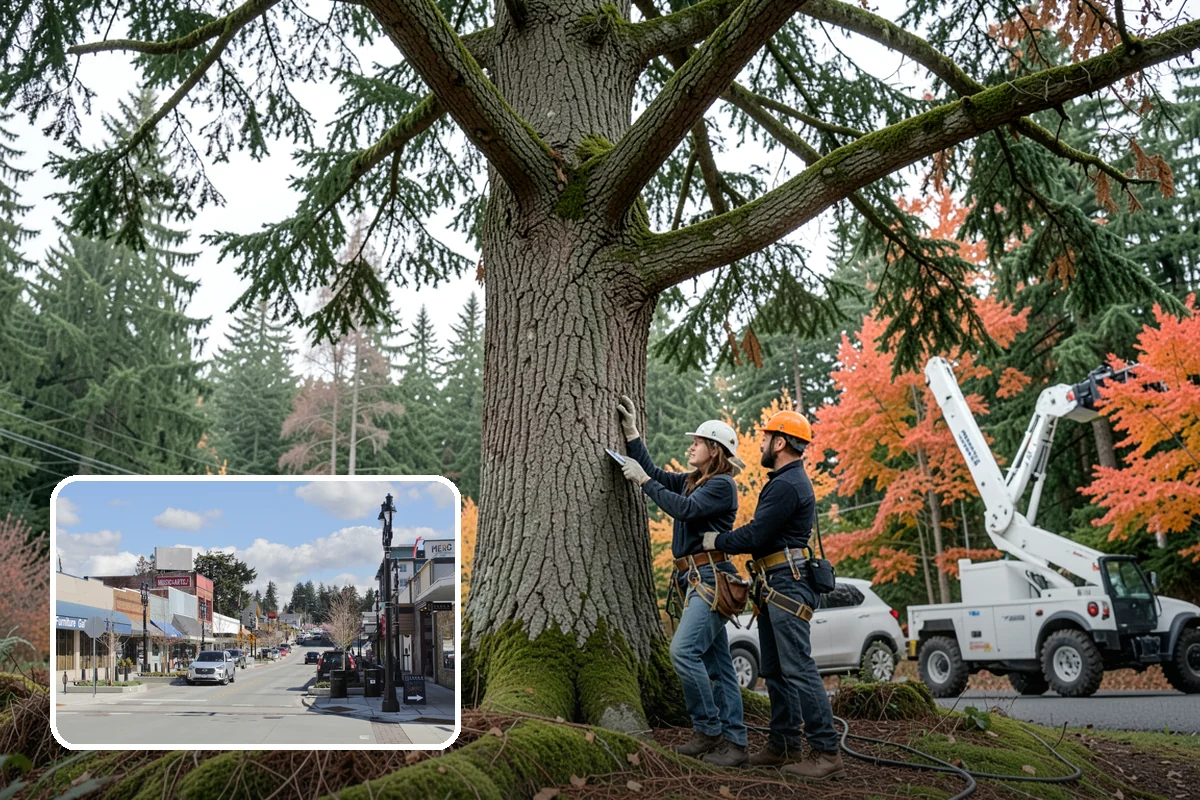 Driveway clearance pruning in Bothell, King County, WA - Improves tree structure, health, and appearance