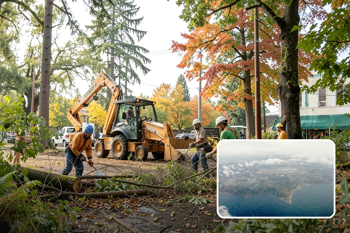 Driveway clearance pruning in Burien, King County, WA - Improves tree structure, health, and appearance