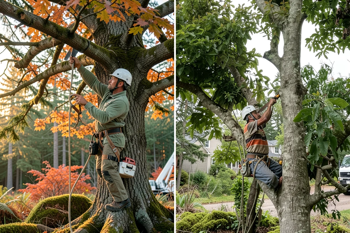 Driveway clearance pruning in Clyde Hill, King County, WA - Assess canopy condition and pruning objectives