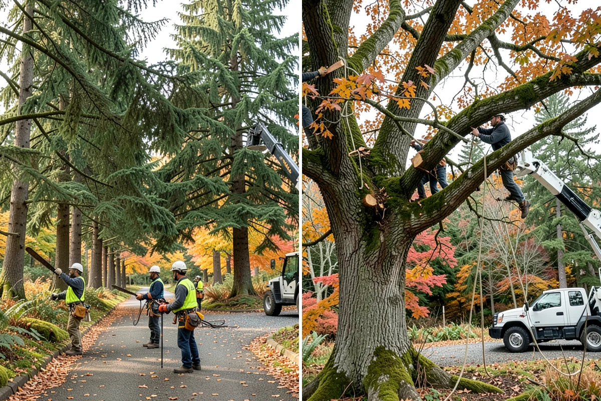Driveway clearance pruning in Concrete, Skagit County, WA - Assess canopy condition and pruning objectives