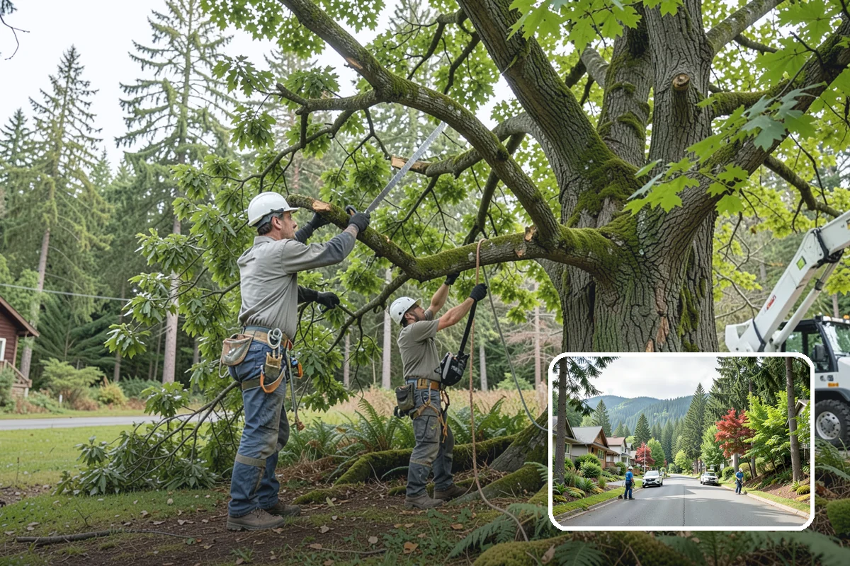 Driveway clearance pruning in Darrington, Snohomish County, WA - Improves tree structure, health, and appearance