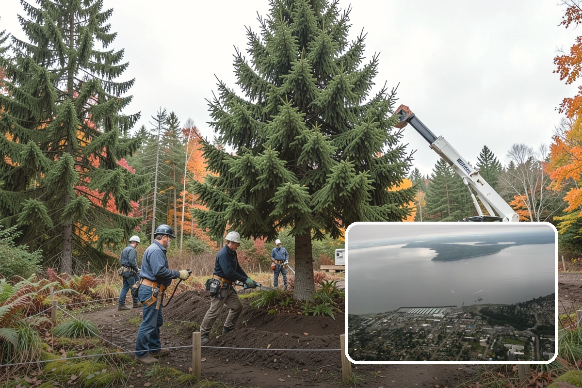 Driveway clearance pruning in Des Moines, King County, WA - Improves tree structure, health, and appearance