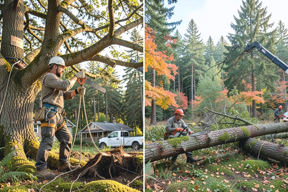 Driveway clearance pruning in Des Moines, King County, WA - Assess canopy condition and pruning objectives