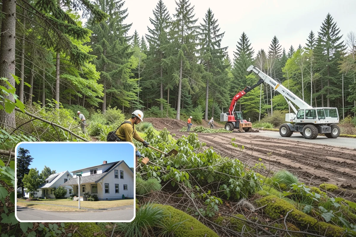 Driveway clearance pruning in DuPont, Pierce County, WA - Improves tree structure, health, and appearance