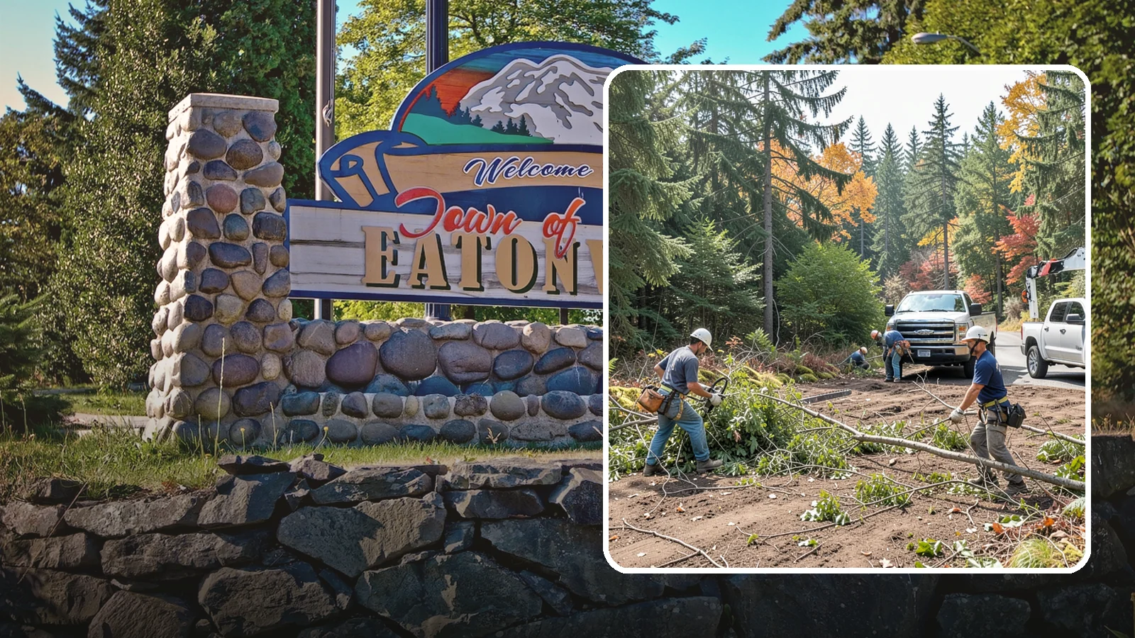 Driveway clearance pruning in Eatonville, Pierce County, WA - Pruning to provide vertical and side clearance over driveways.