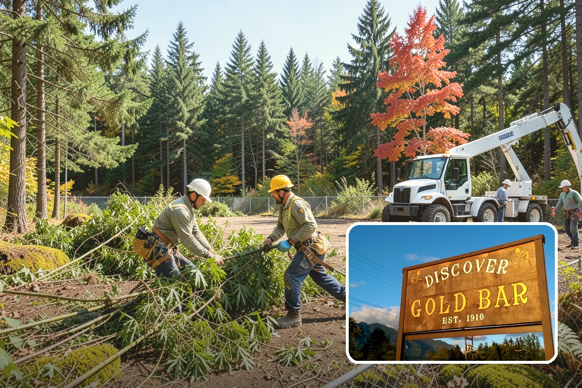 Driveway clearance pruning in Gold Bar, Snohomish County, WA - Improves tree structure, health, and appearance
