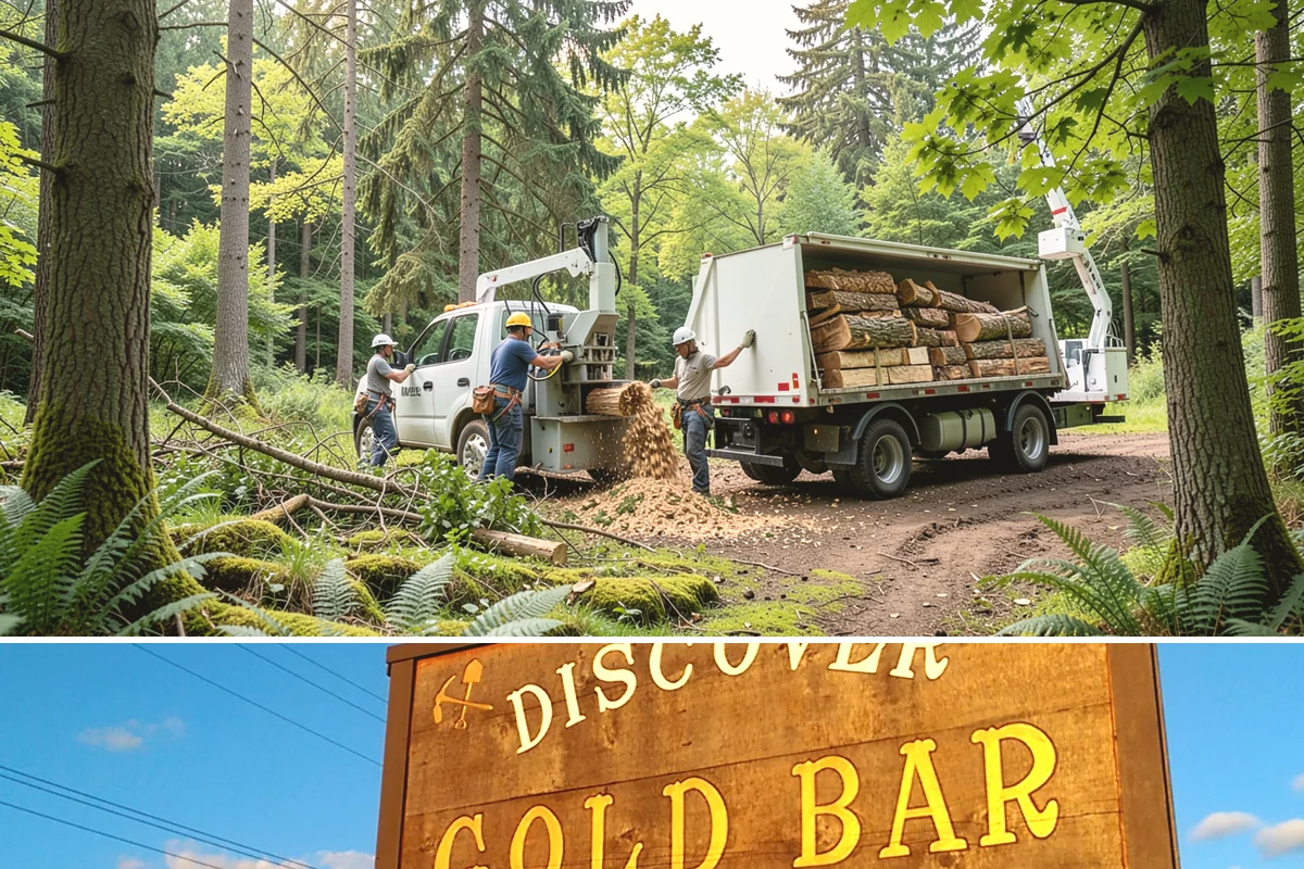 Driveway clearance pruning in Gold Bar, Snohomish County, WA - Work follows recognized arboricultural standards matched to the specific season required for each tree species in the Puget Sound...