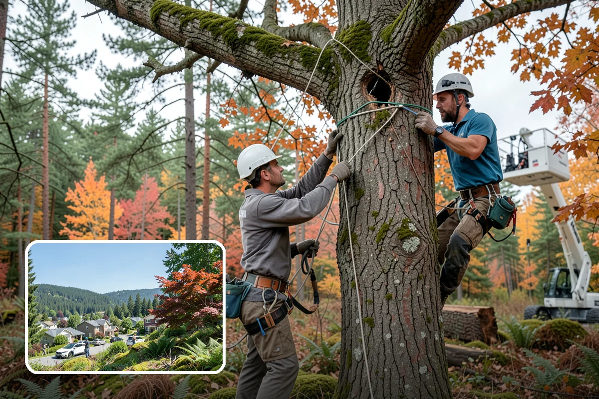 Driveway clearance pruning in Index, Snohomish County, WA - Improves tree structure, health, and appearance