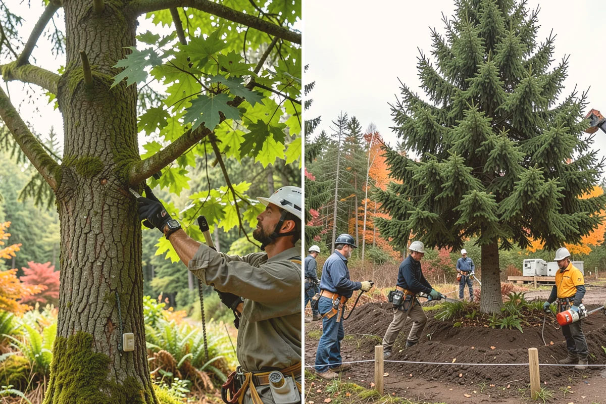 Driveway clearance pruning in Kirkland, King County, WA - Assess canopy condition and pruning objectives