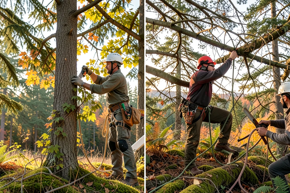 Driveway clearance pruning in Lake Forest Park, King County, WA - Assess canopy condition and pruning objectives
