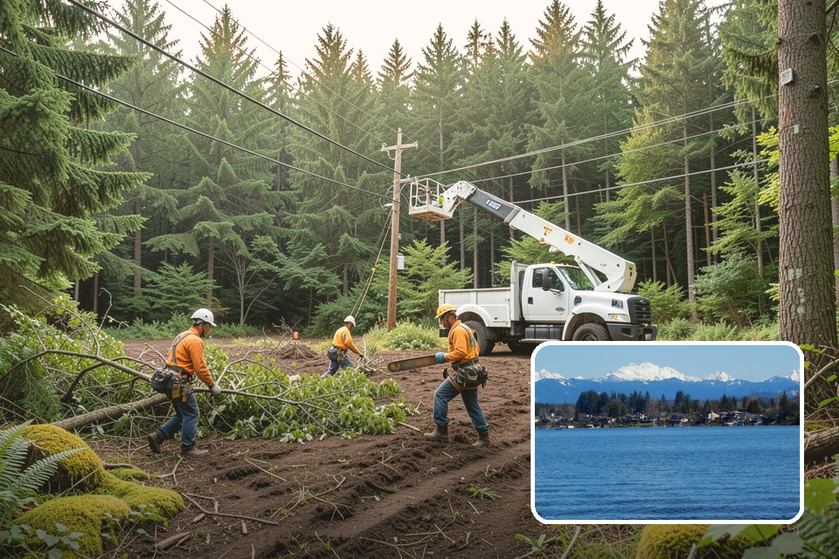 Driveway clearance pruning in Lake Stevens, Snohomish County, WA - Improves tree structure, health, and appearance