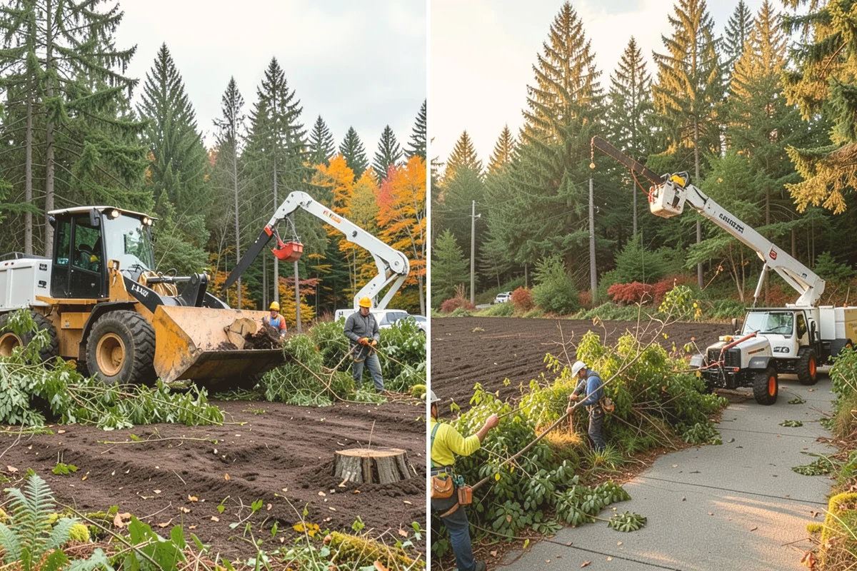 Driveway clearance pruning in Lynnwood, Snohomish County, WA - Assess canopy condition and pruning objectives