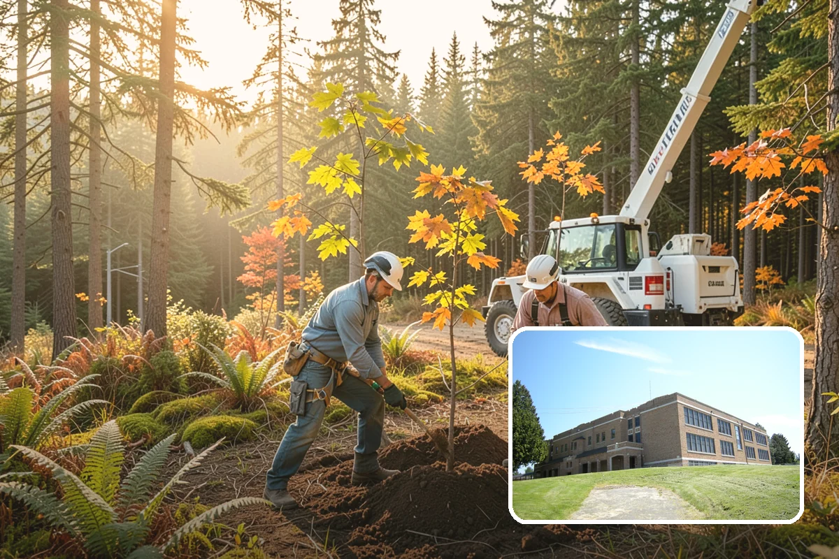 Driveway clearance pruning in Maple Valley, King County, WA - Improves tree structure, health, and appearance