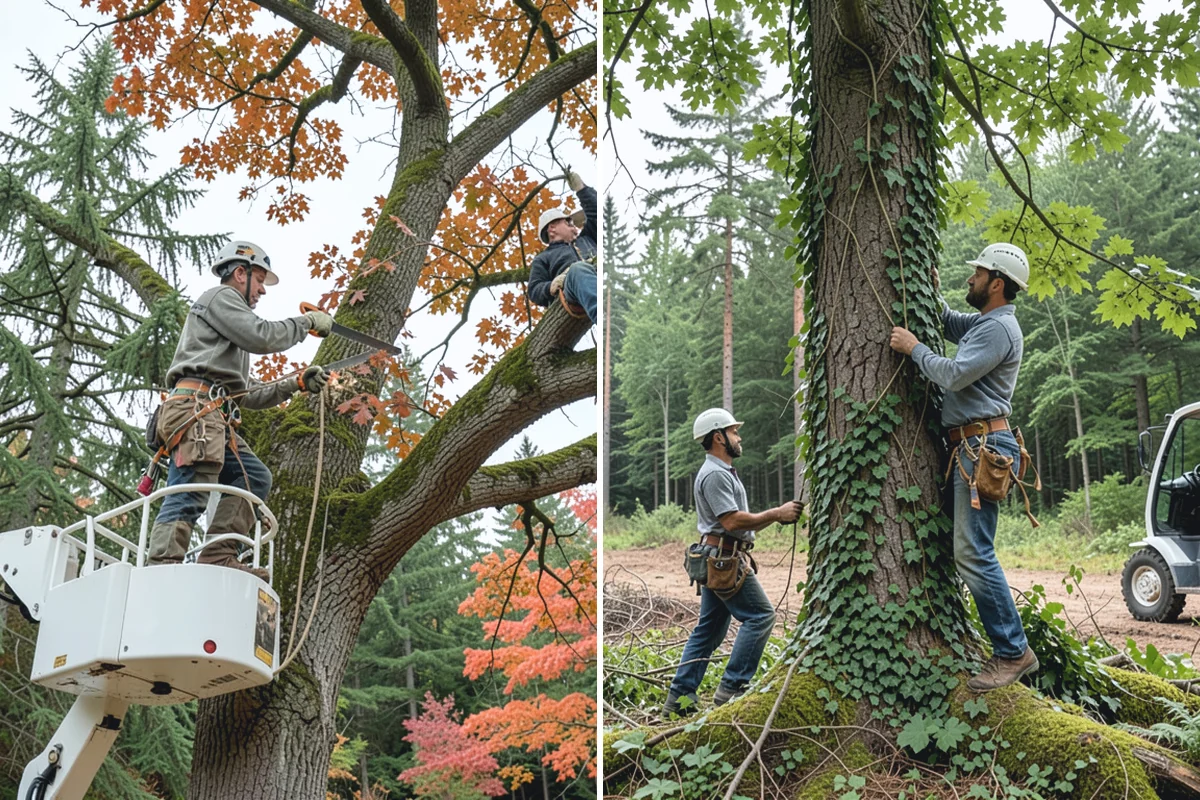 Driveway clearance pruning in Marysville, Snohomish County, WA - Assess canopy condition and pruning objectives