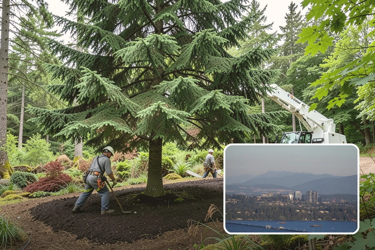 Driveway clearance pruning in Medina, King County, WA - Improves tree structure, health, and appearance