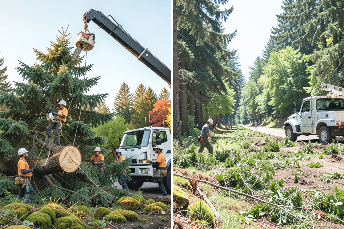 Driveway clearance pruning in Medina, King County, WA - Assess canopy condition and pruning objectives