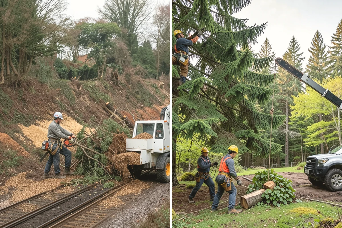 Driveway clearance pruning in Mercer Island, King County, WA - Assess canopy condition and pruning objectives