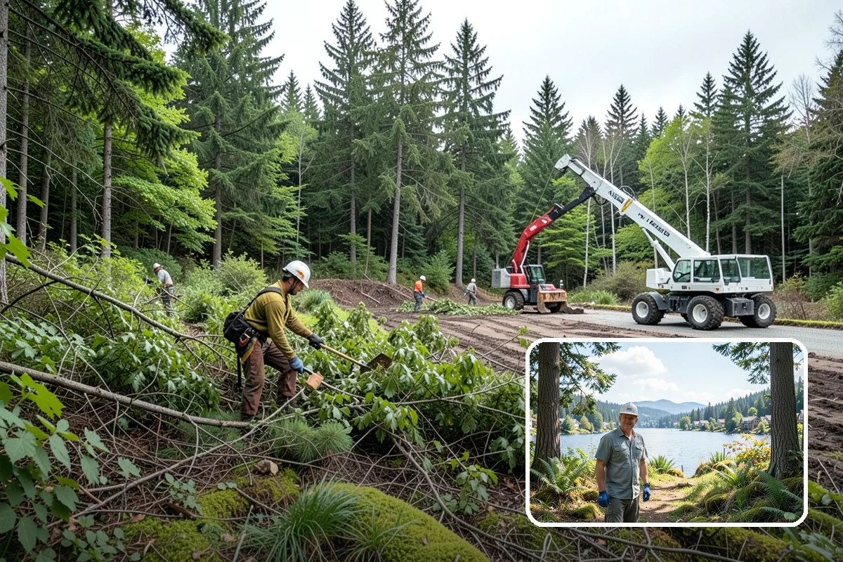 Driveway clearance pruning in Milton, King County, WA - Improves tree structure, health, and appearance
