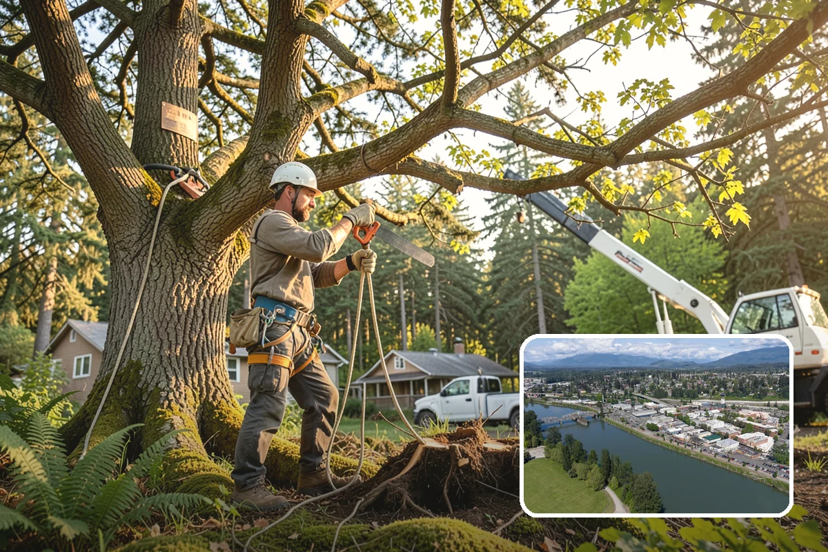 Driveway clearance pruning in Mount Vernon, Skagit County, WA - Improves tree structure, health, and appearance