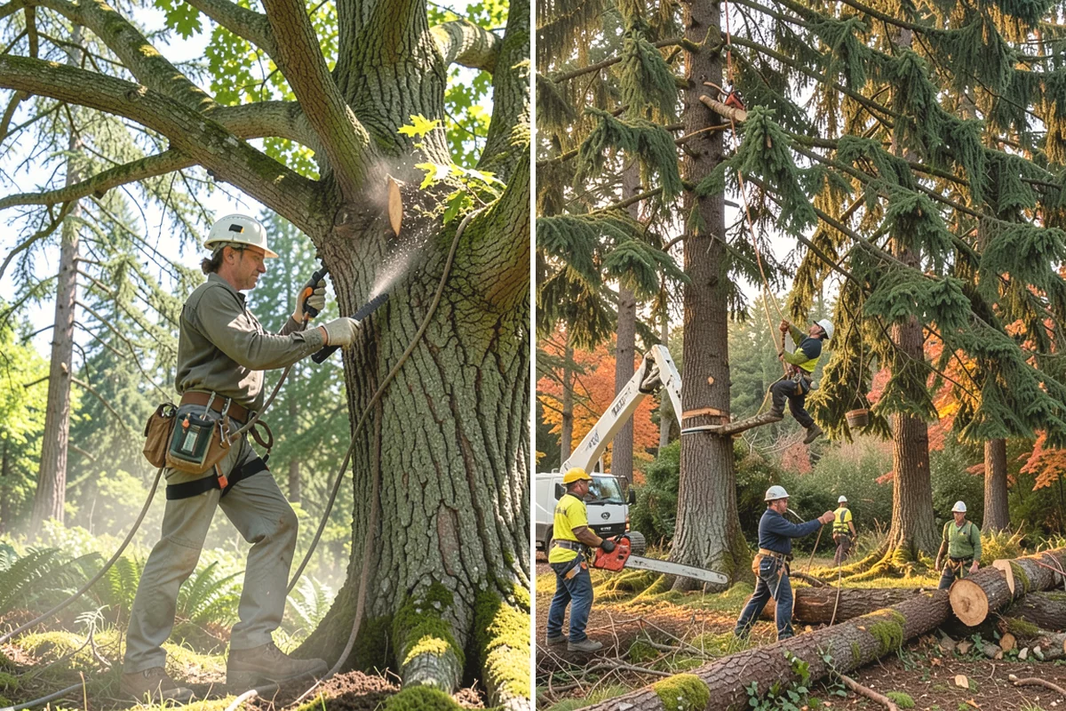 Driveway clearance pruning in Mountlake Terrace, Snohomish County, WA - Assess canopy condition and pruning objectives