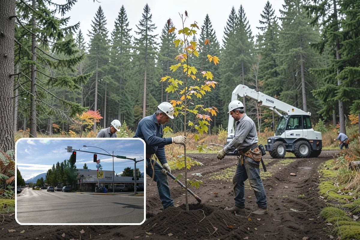 Driveway clearance pruning in North Bend, King County, WA - Improves tree structure, health, and appearance