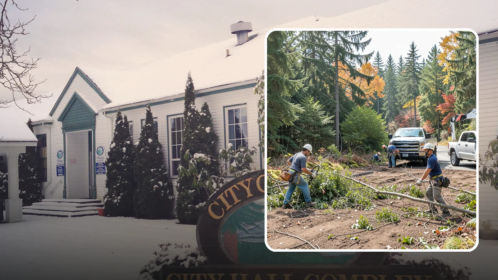 Driveway clearance pruning in Pacific, King County, WA - Pruning to provide vertical and side clearance over driveways.