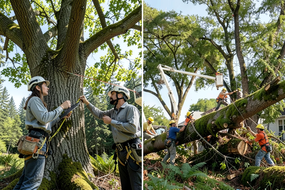 Driveway clearance pruning in Pacific, King County, WA - Assess canopy condition and pruning objectives