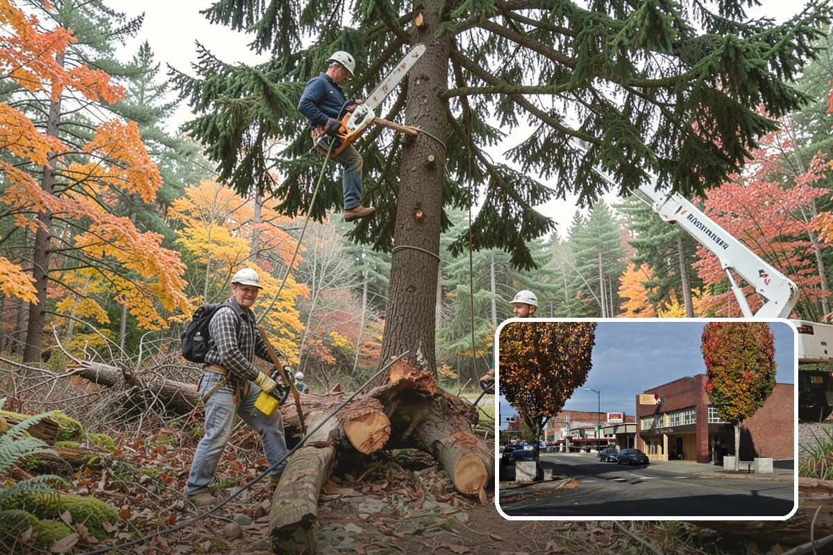 Driveway clearance pruning in Puyallup, Pierce County, WA - Improves tree structure, health, and appearance