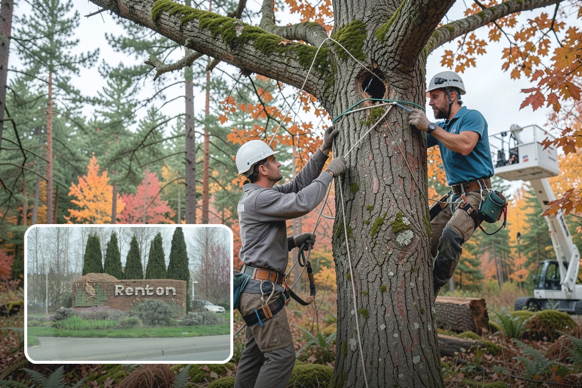 Driveway clearance pruning in Renton, King County, WA - Improves tree structure, health, and appearance
