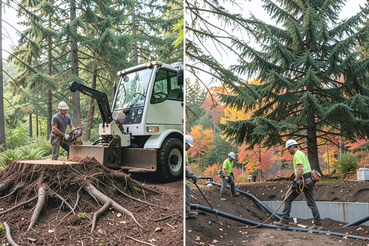 Driveway clearance pruning in Renton, King County, WA - Assess canopy condition and pruning objectives