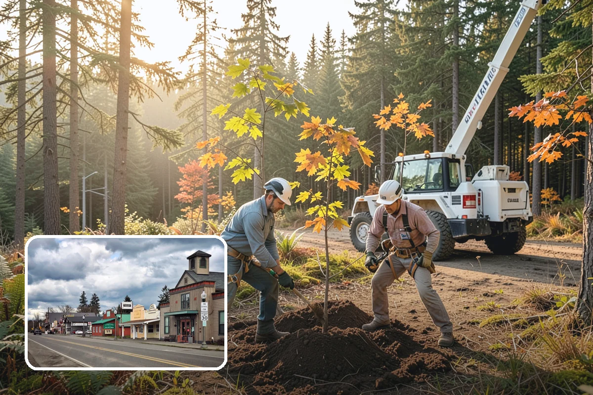 Driveway clearance pruning in Roy, Pierce County, WA - Improves tree structure, health, and appearance